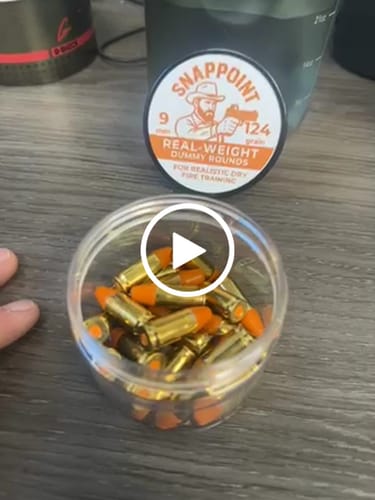 Customer video review of SnapPoint 9mm Snap Caps (Set of 20)– Real-Weight Dry Fire Dummy Rounds w/ SnapPlug Primer