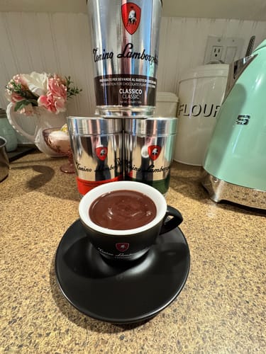 Customer photo review of Italian Coffee Cup and Saucer - White Collection