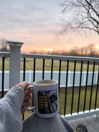 Customer photo review of Fake & Gay Mug