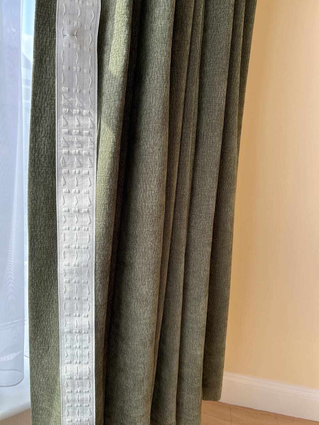 Customer photo review of Curtain Tape - White - 5 Metre Pre-cut