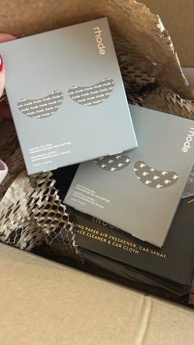 Customer photo review of the peptide eye prep set (12 pairs total)