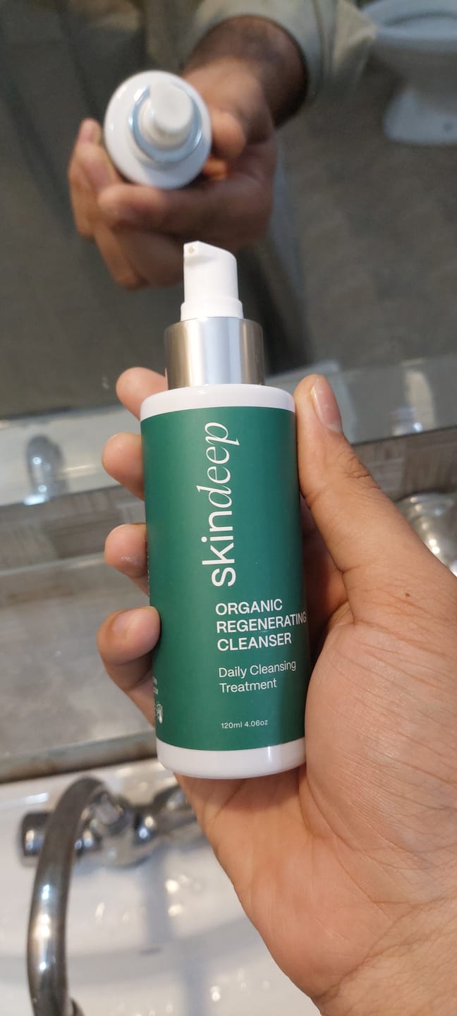 Customer photo review of ORGANIC REGENERATING FACE WASH - Daily Cleansing Treatment