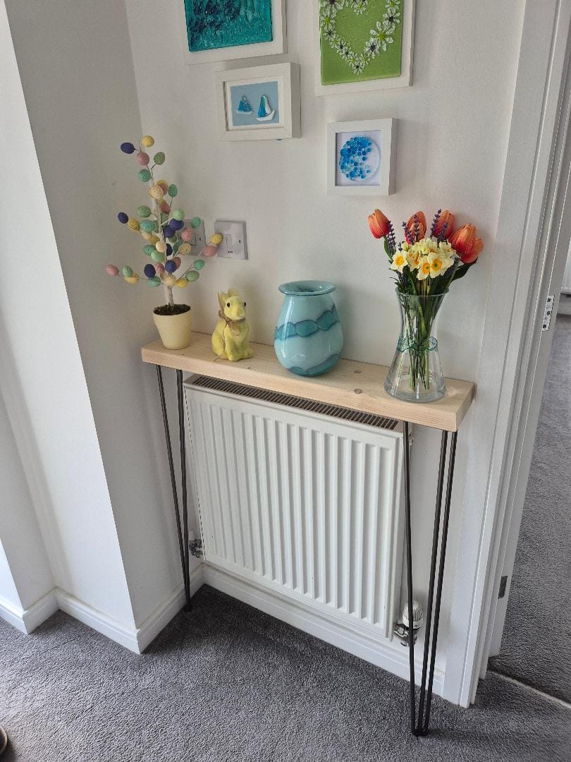 Customer photo review of Console Table 15cm Depth | Hairpin Leg