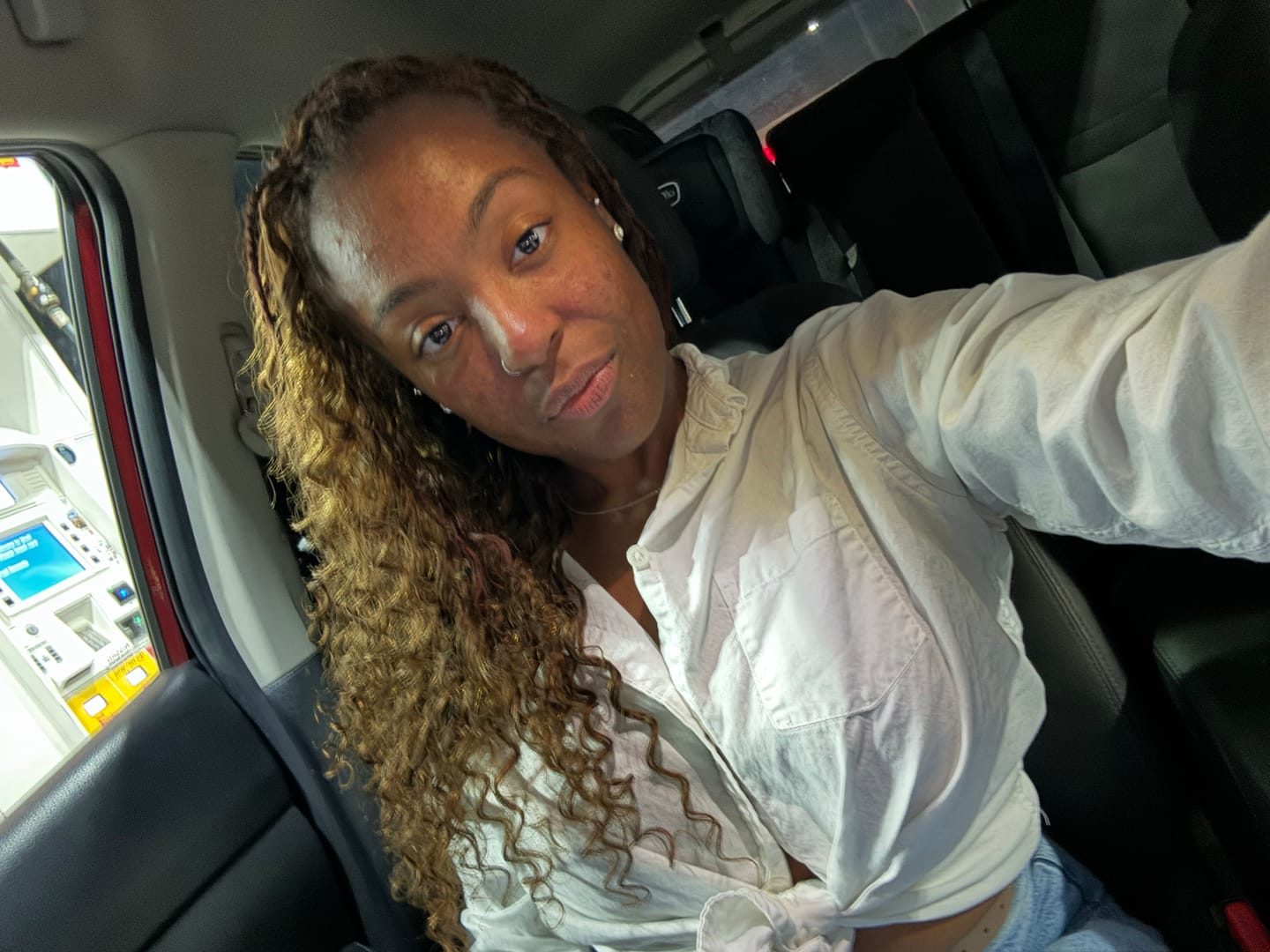 Customer photo review of #4 Medium Brown Deep Wave Human Crochet Hair