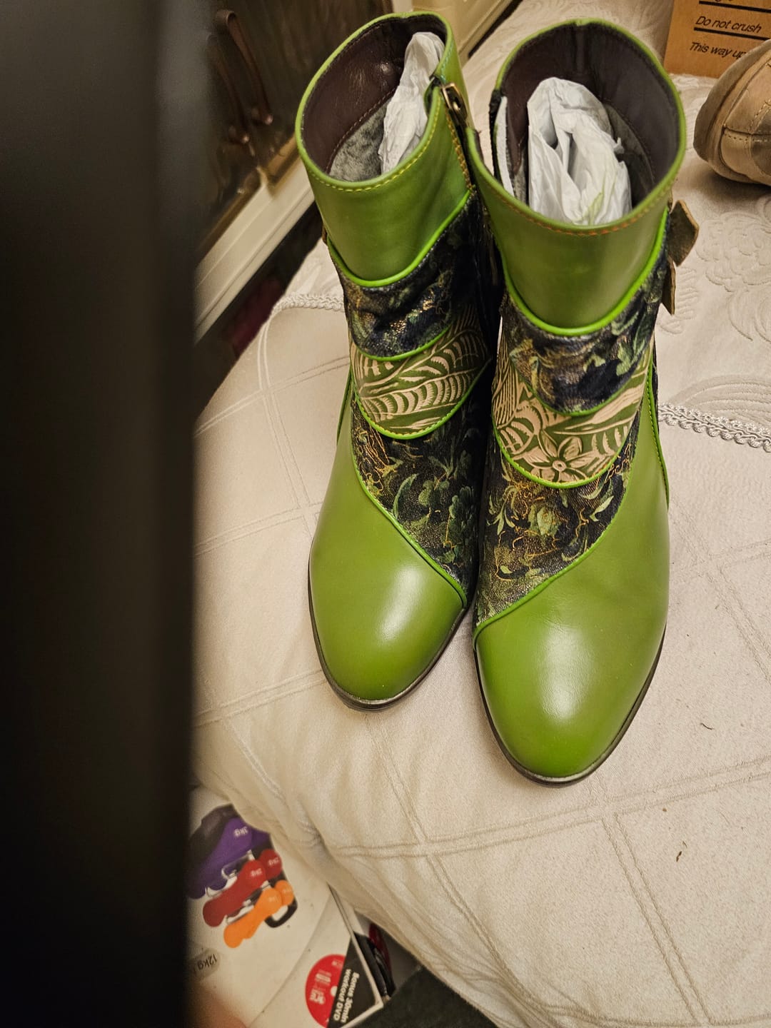 Customer photo review of Handmade Nature Bloom Ankle Boots