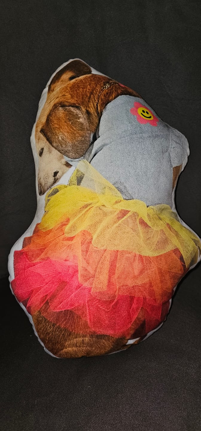 Customer photo review of Custom Pet Shaped Pillow that Look Like your Pet - ThePetPillow