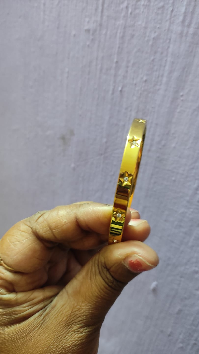 Customer photo review of Golden Line of Light Kada