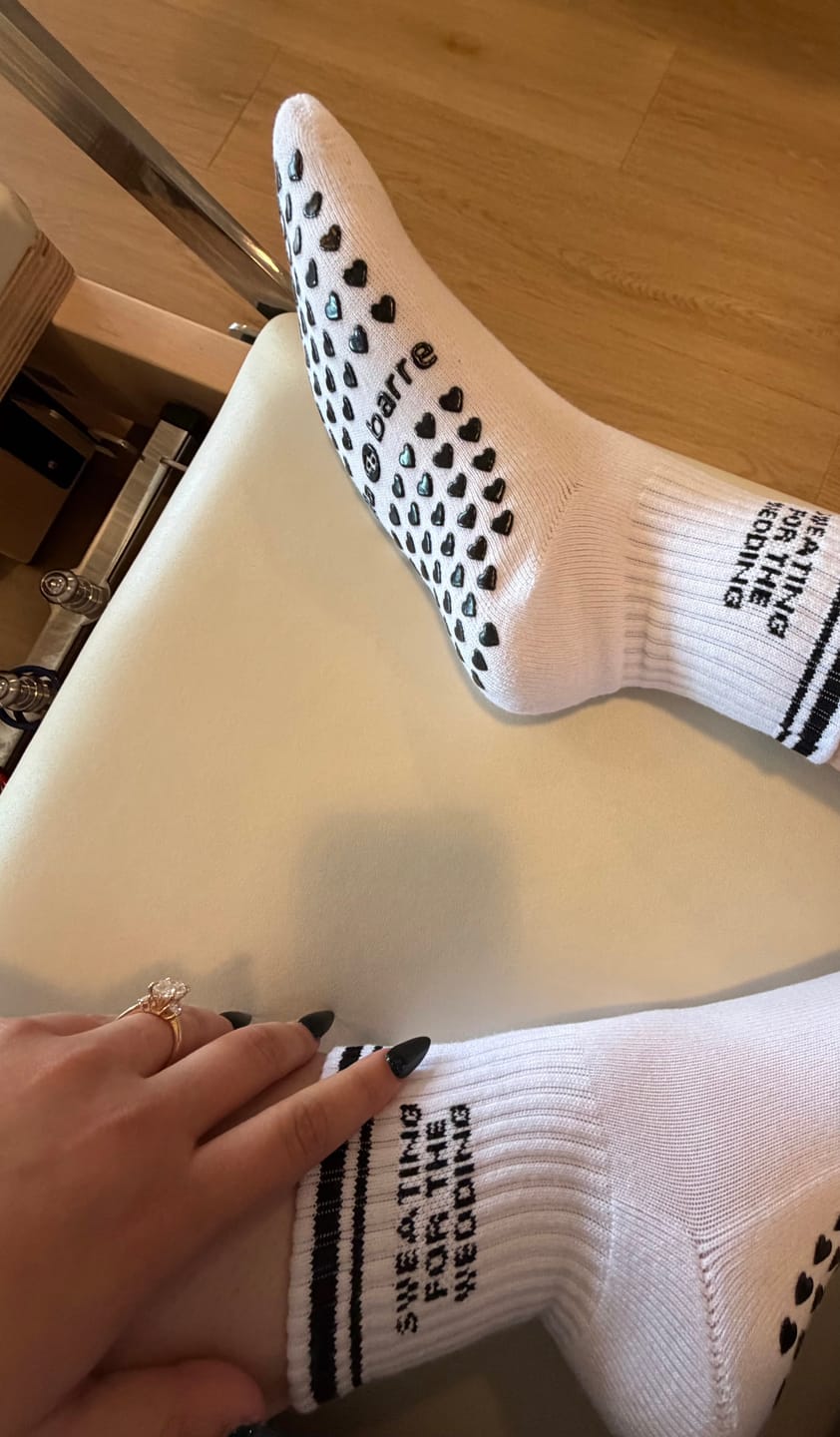 Customer photo review of Sweating For The Wedding Grip Sock