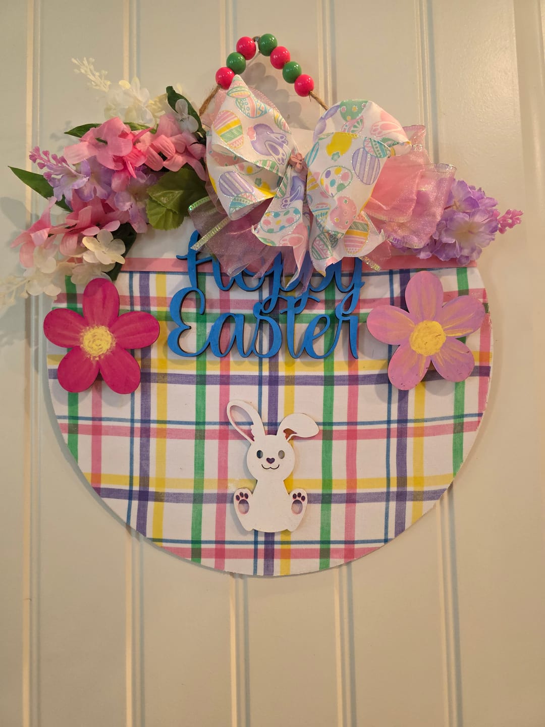 Customer photo review of Unfinished Wood Cute Bunny Shape - Easter Spring Kids Craft - up to 46" DIY