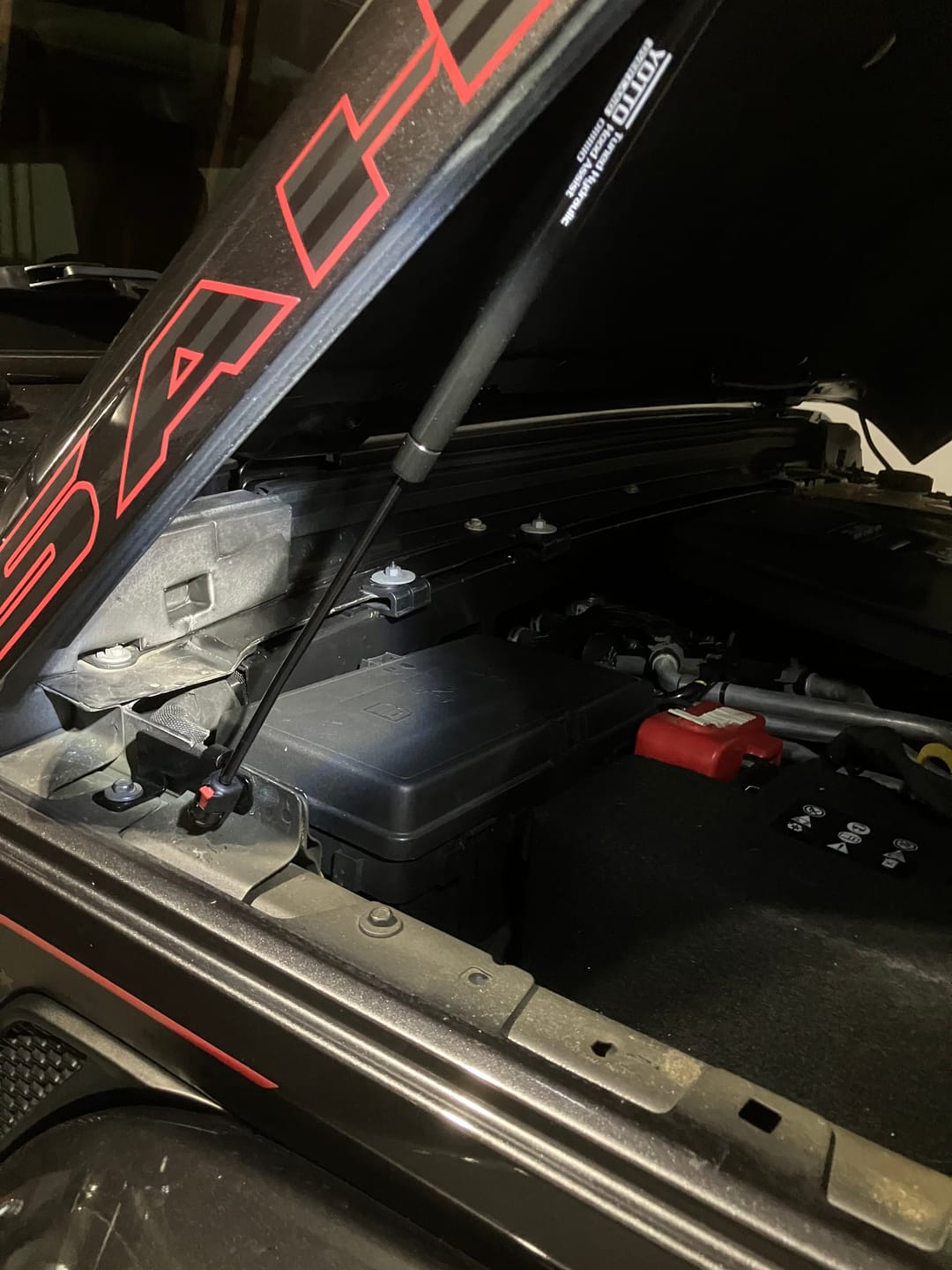 Customer photo review of Beefy Hydraulic Hood QuickLift for JL & JT