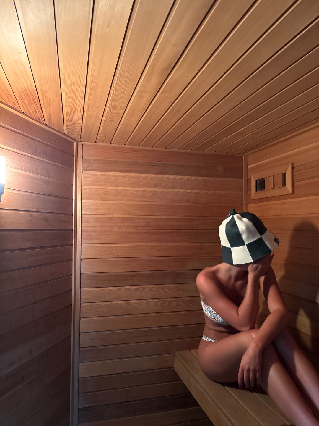 Customer photo review of The Koala Sauna Hat