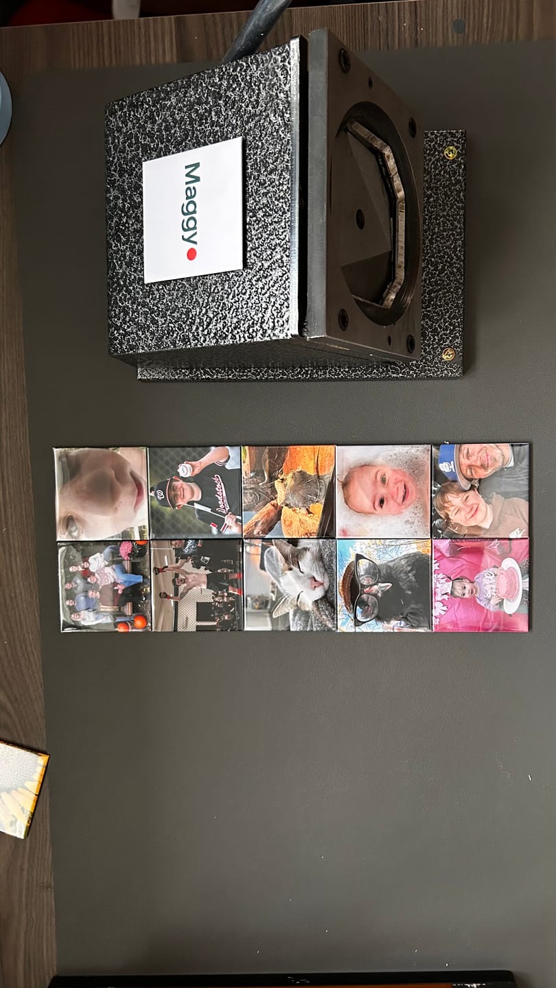 Customer photo review of FMCRAFTS 63.5x63.5MM(2.5"x2.5") Magnets Machine Kit With Cutter And Materials