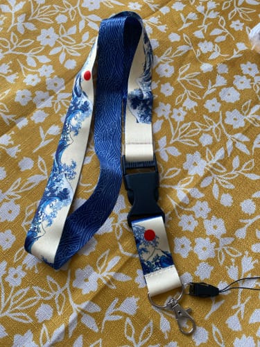 Customer photo review of Kanagawa Waves Lanyard