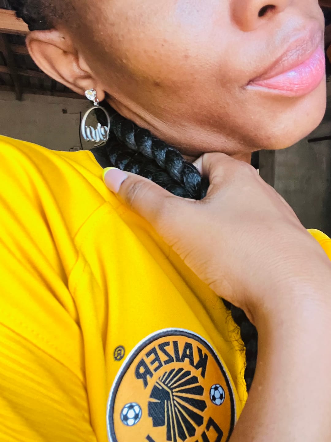 Customer photo review of Silver Era Halo Mini Drop Hoops ✨