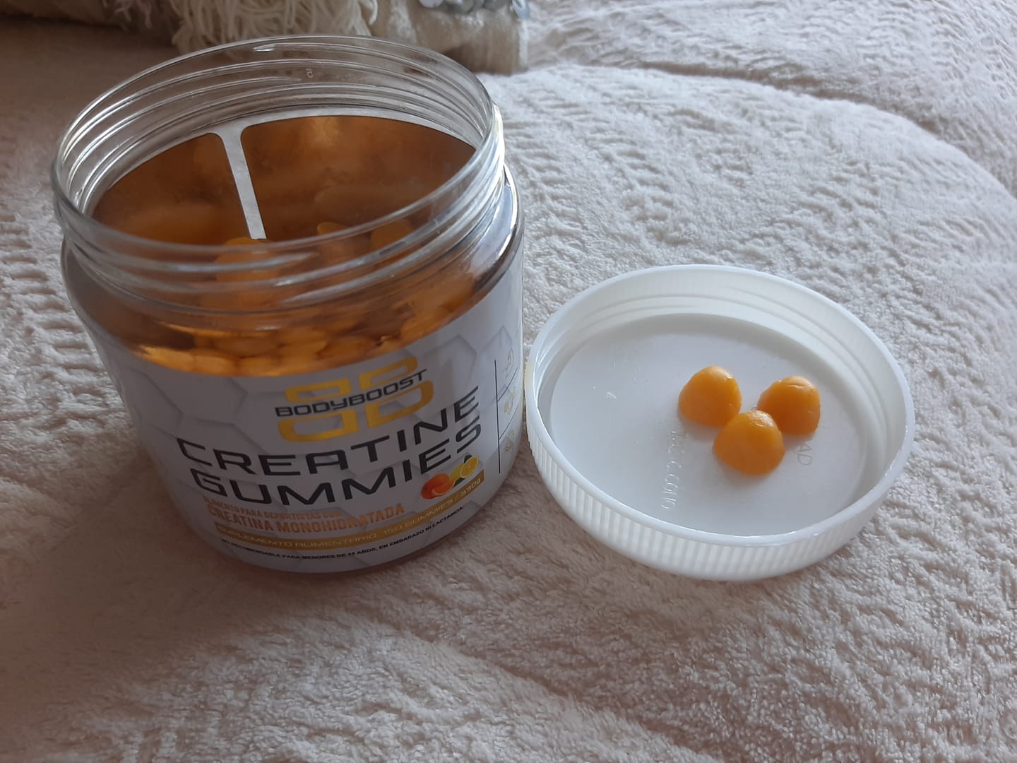 Customer photo review of Gomitas de Creatina