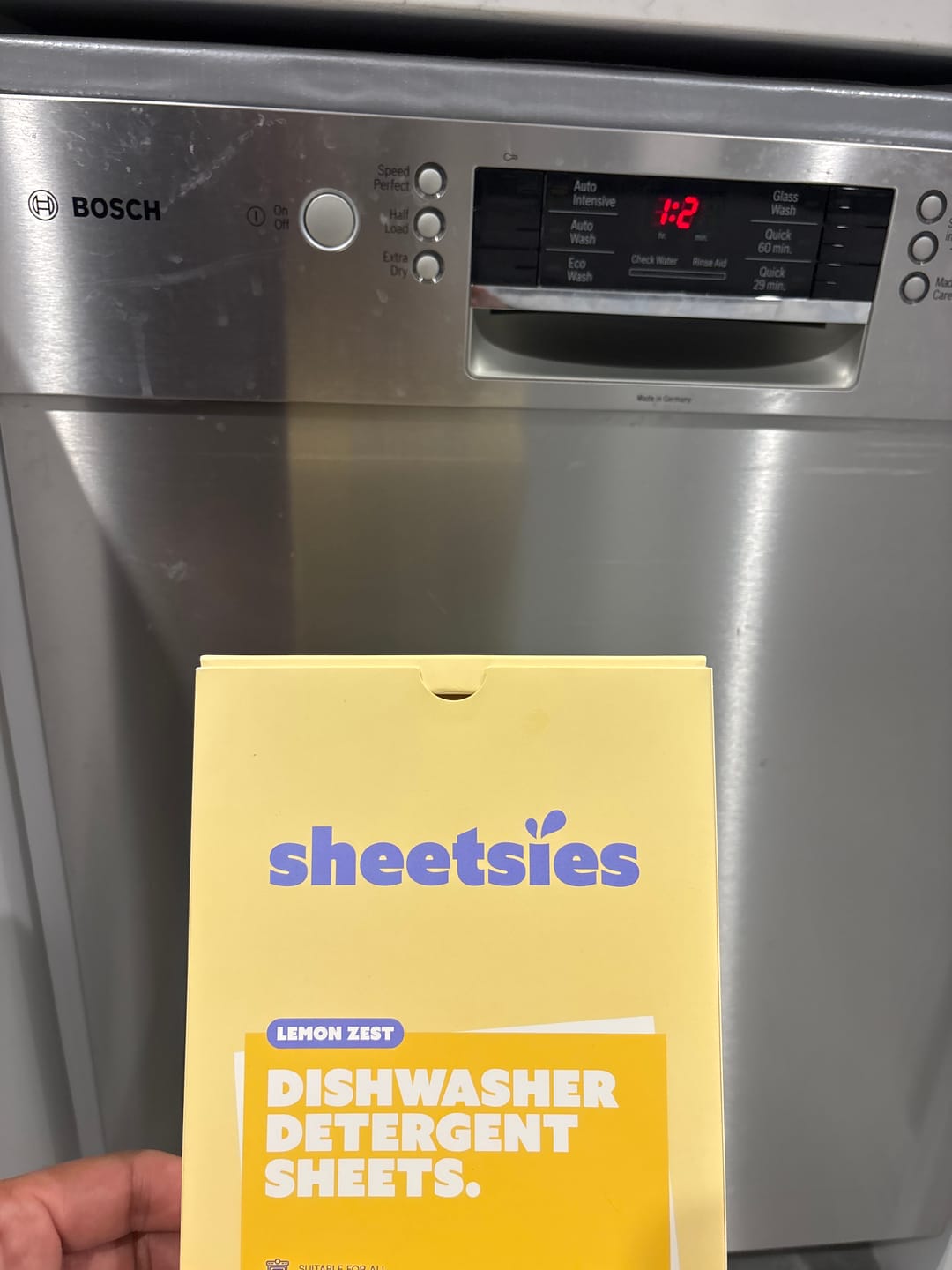 Customer photo review of Dishwasher Detergent x 80 Washes