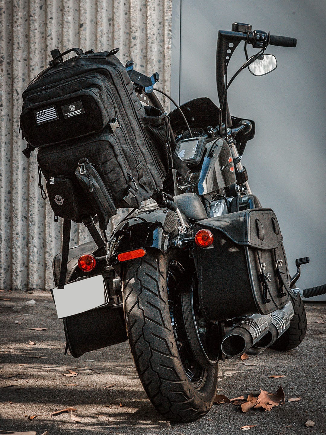 Customer photo review of 45L - Tactical XL Motorcycle Sissy Bar Backpack for Harley Davidson