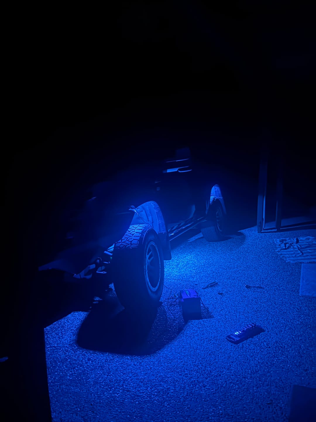 Customer photo review of Chasing RGB Rock Lights - 8 Pack