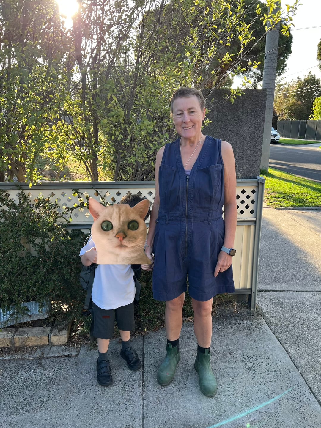 Customer photo review of Cropped Yard Suit - Long - Blue