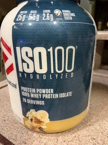 Customer photo review of Dymatize ISO 100 - Gourmet Vanilla - 5 LB