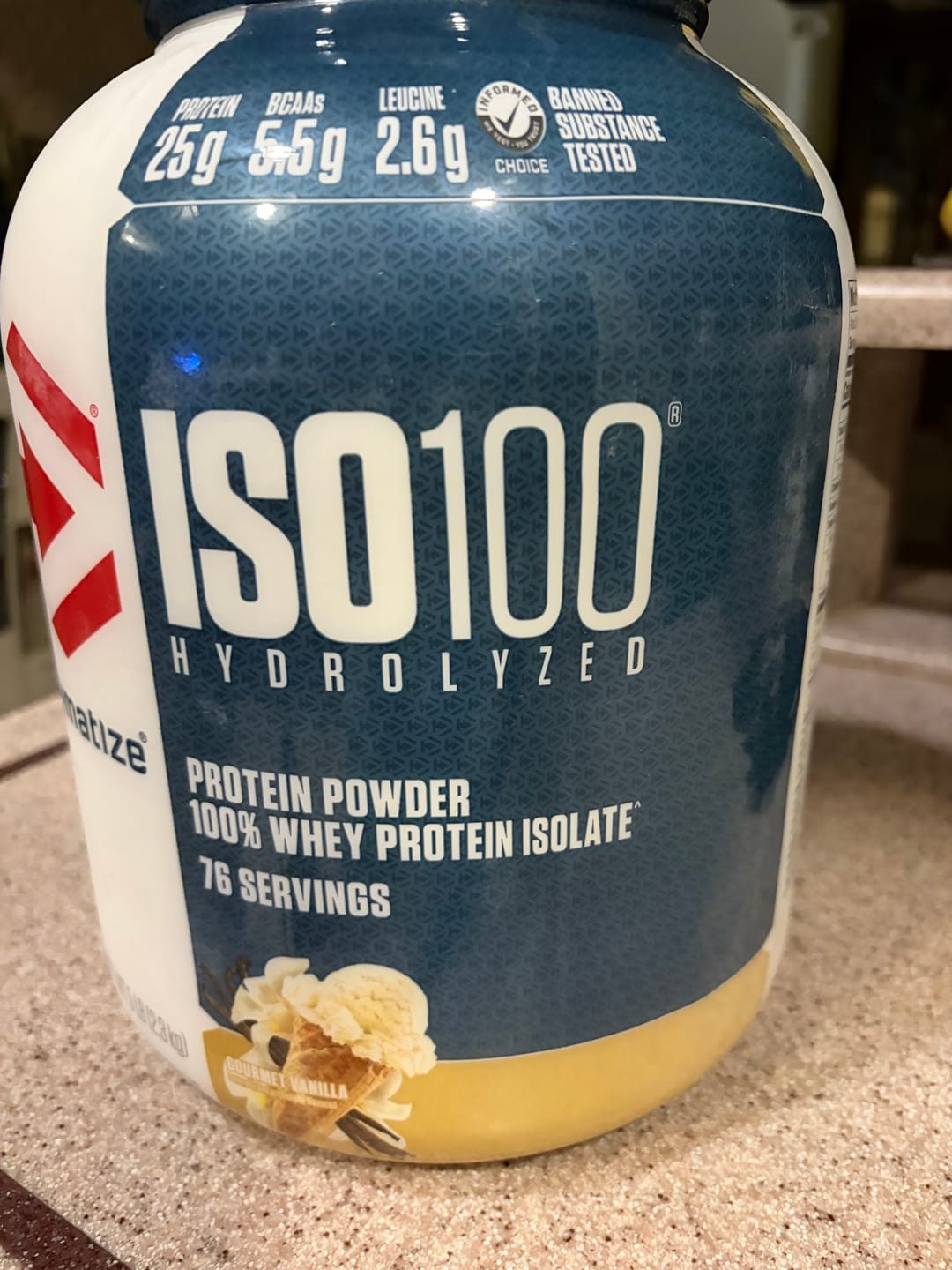 Customer photo review of Dymatize ISO 100 - Gourmet Vanilla - 5 LB