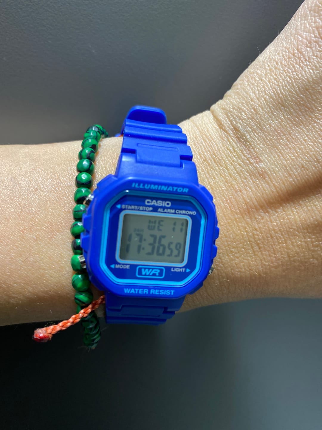 Customer photo review of Reloj Casio Vintage LA-20WH-2ADF Azul