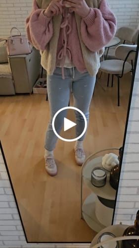 Customer video review of SLIM-Mom Jeans LITTLE HEARTS - blau