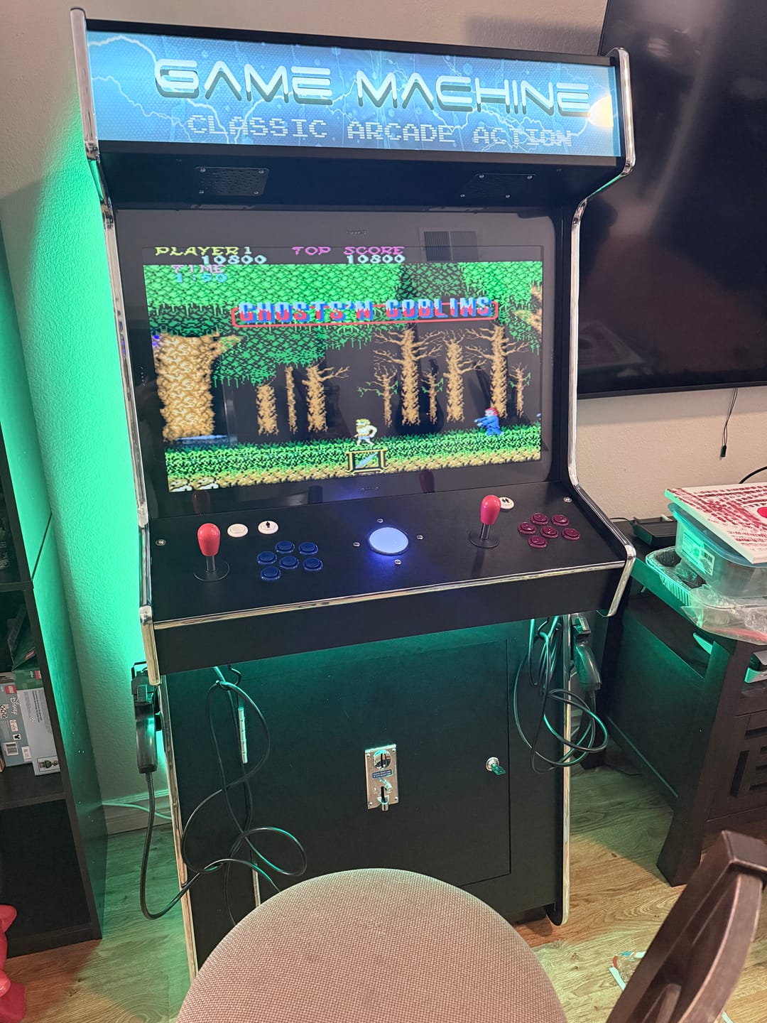 Customer photo review of 2 PLAYER STANDUP Arcade Machine With 2 shooting Guns 4600 Games Multi-cade  Upright Retro Cabinet Black
