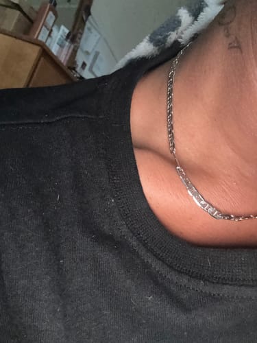 Customer photo review of Gold Vermeil Reversible Mariner Chain