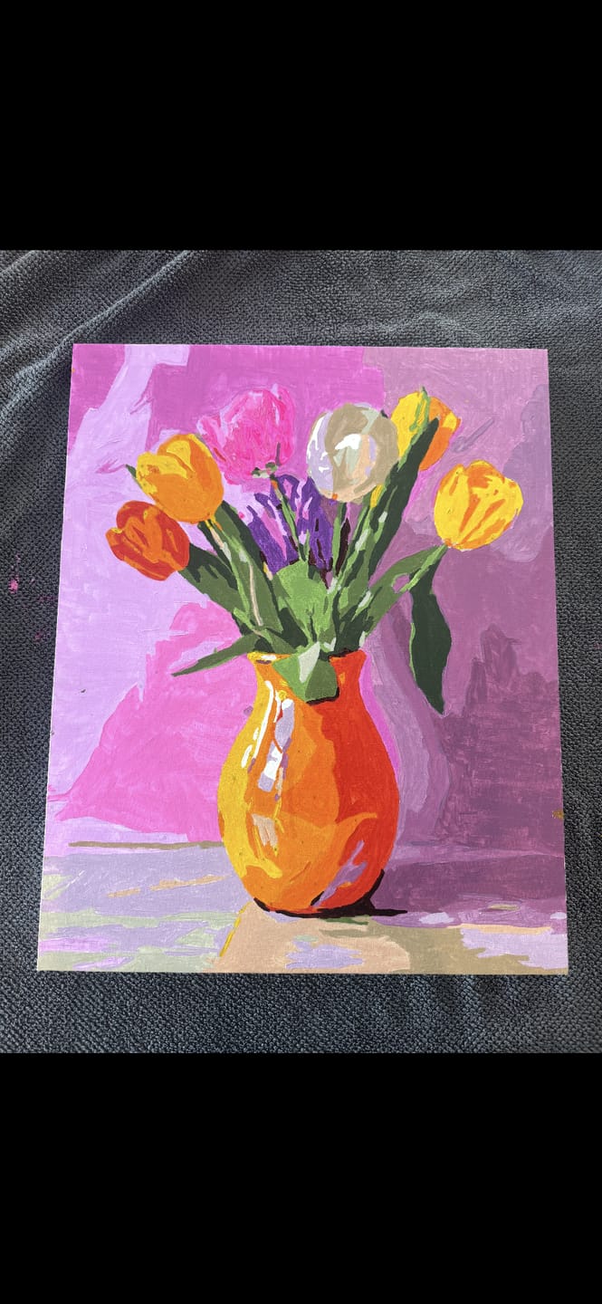 Customer photo review of Tulip radiance | Paint by Number
