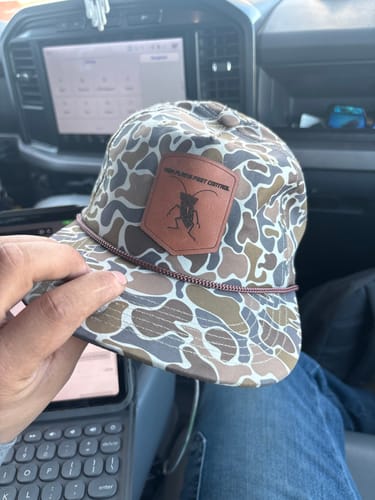 Customer photo review of Custom Leather Patch 5-Panel Rope Hat - Blank Rope Hats