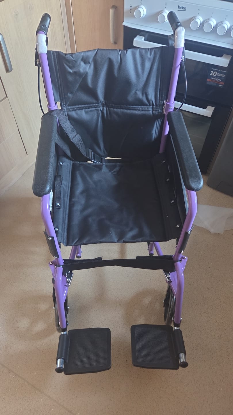 Customer photo review of EtechMobility Stride Transit Wheelchair – Ultra Lightweight & Foldable (13kg)