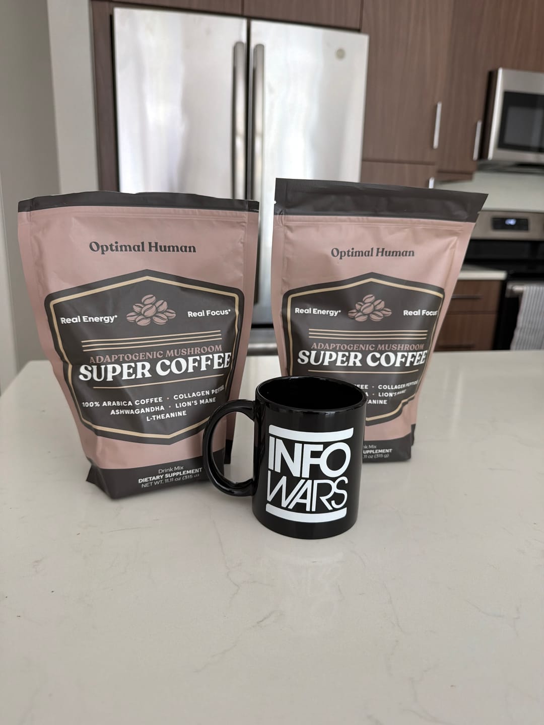 Customer photo review of Optimal Human Adaptogenic Mushroom Super Coffee