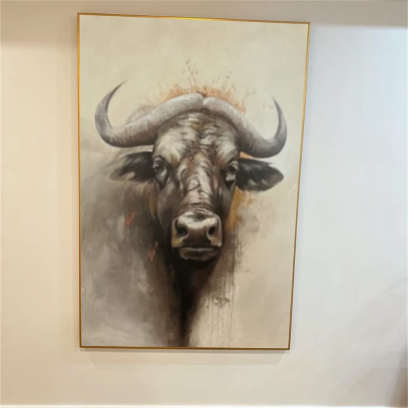 Customer photo review of Abstract Animal Buffalo Wall Art #AC048