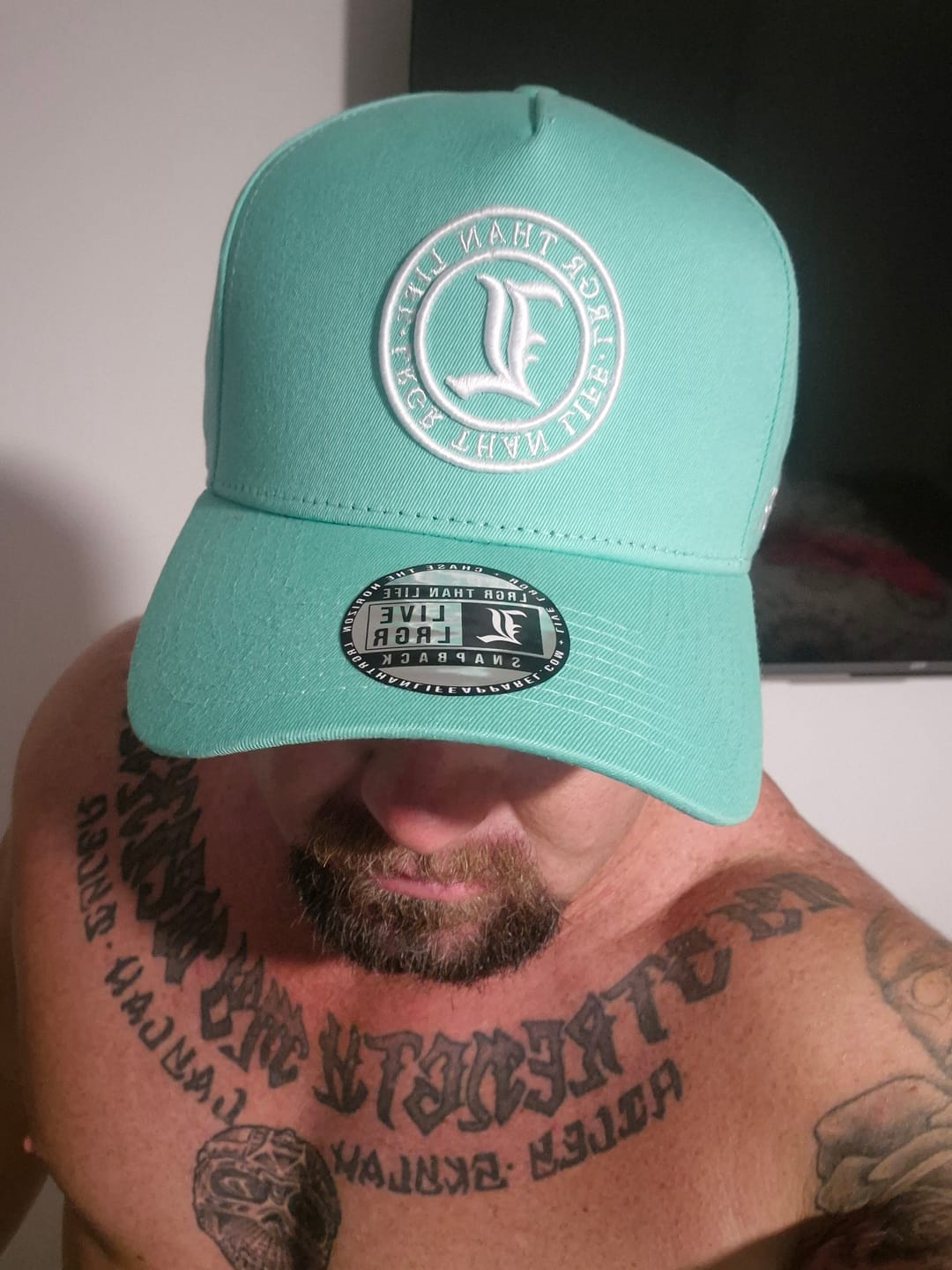 Customer photo review of A-FRAME HAT - MINT WHITE