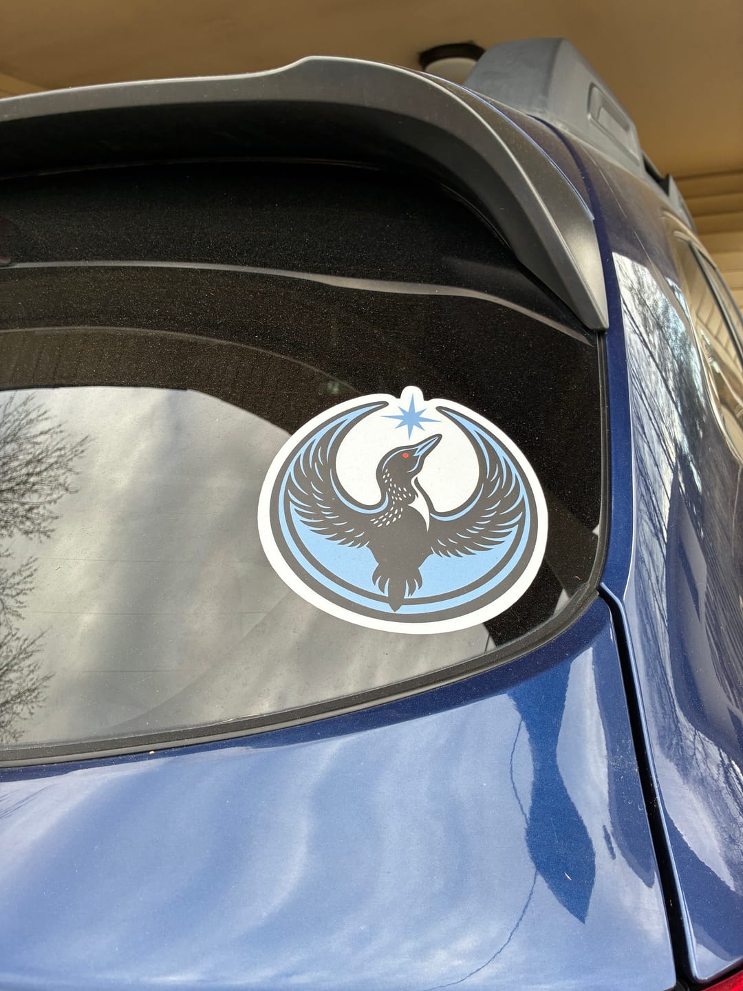 Customer photo review of Large Rebel Loon Vehicle Decal Sticker