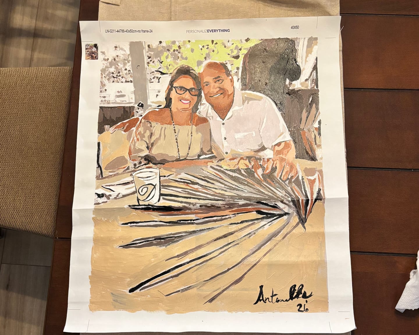 Customer photo review of Custom Paint by Number Kit