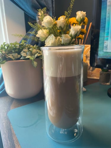 Customer photo review of FLUR Iced Coffee Glasses