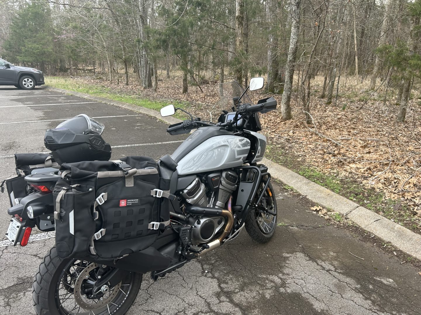 Customer photo review of 40L - Apex Medium ADV Touring Panniers for Harley Pan America RA1250/S
