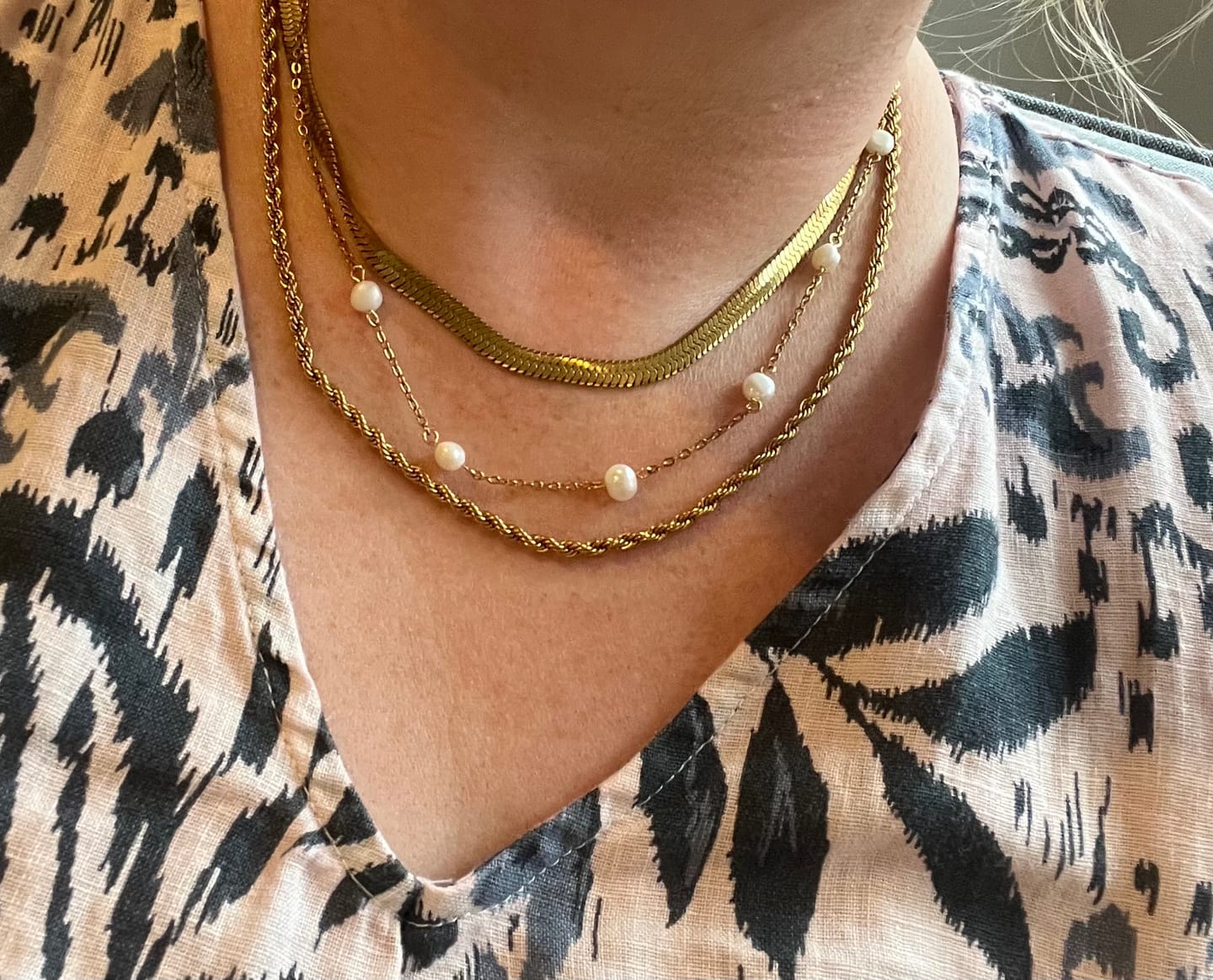 Customer photo review of Chelsea Herringbone Necklace (Bundle)