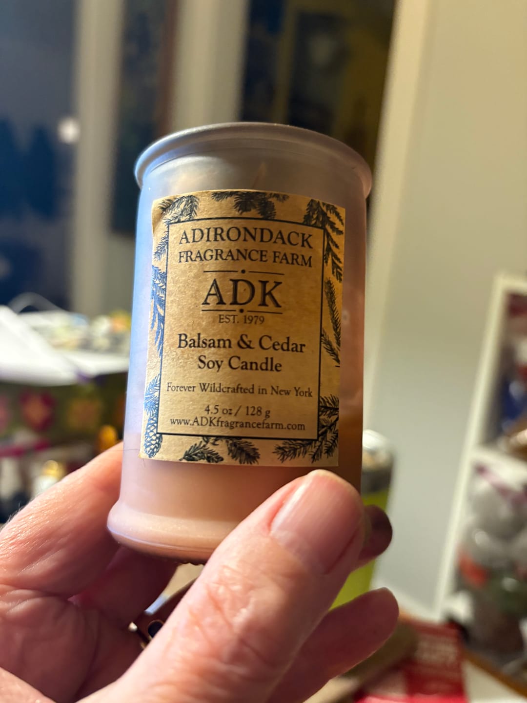 Customer photo review of Balsam & Cedar Candle