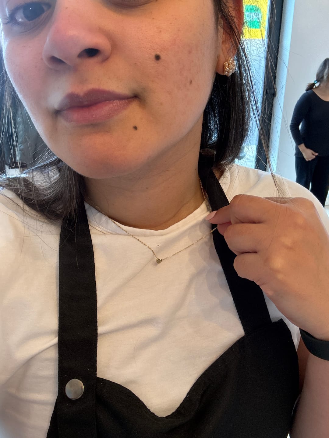 Customer photo review of Mini Heart Necklace