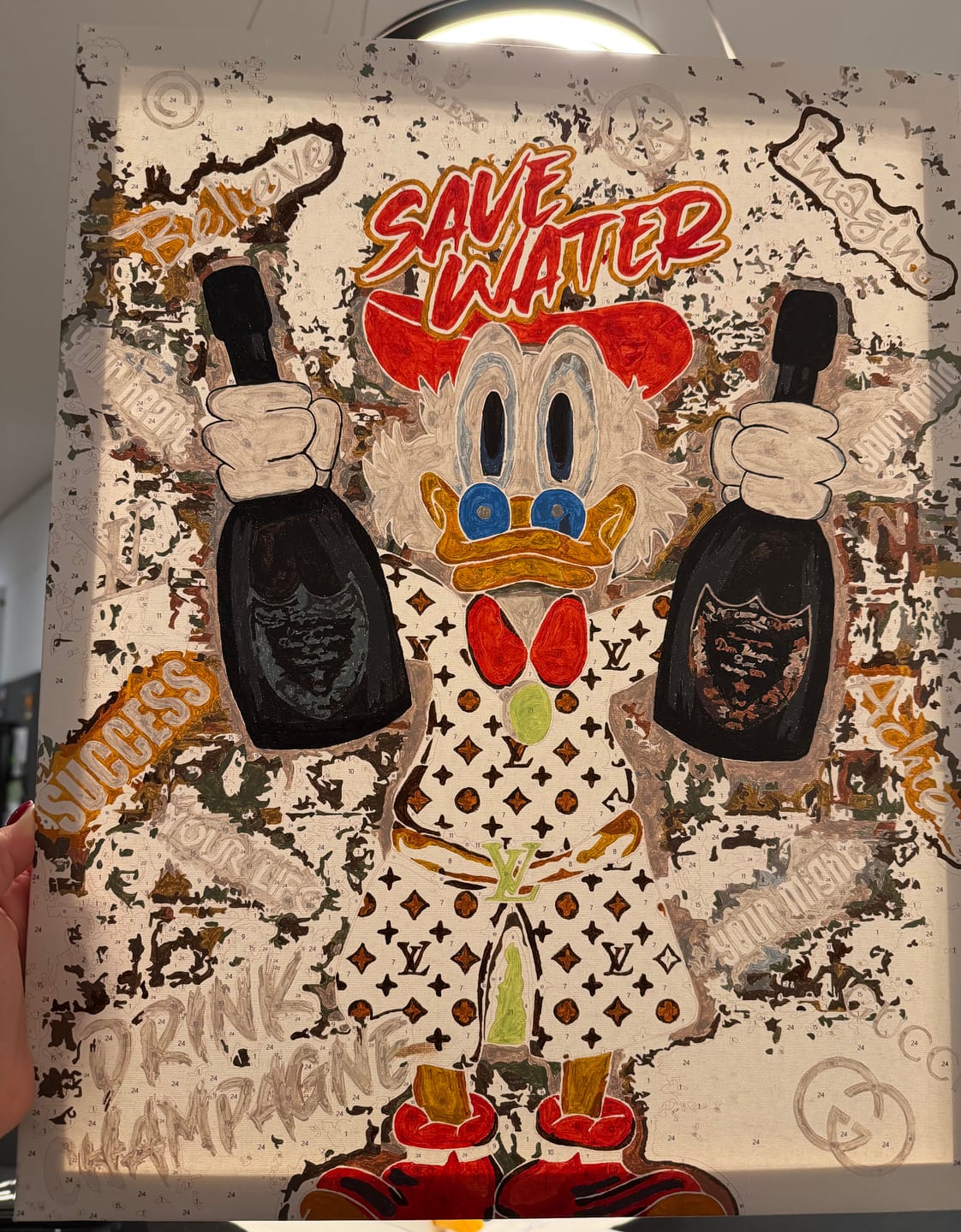 Customer photo review of MALEN NACH ZAHLEN | POP ART SAVE WATER
