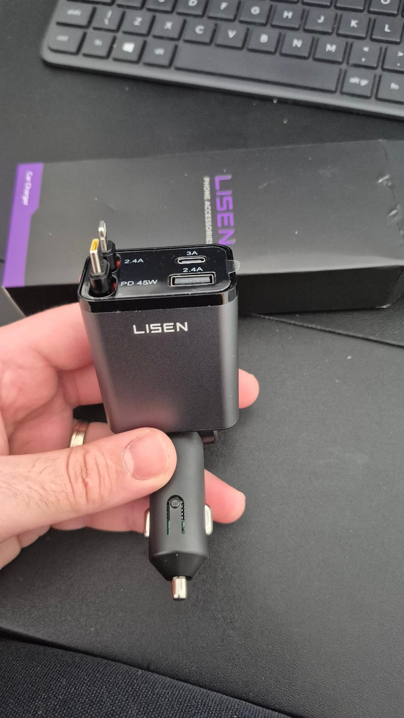 Customer photo review of Incarcator auto 66W Super Fast Charge 4 in 1 Timebox