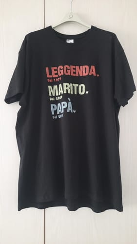 Customer photo review of Leggenda da... - Maglietta personalizzata da uomo per la Festa del Papà