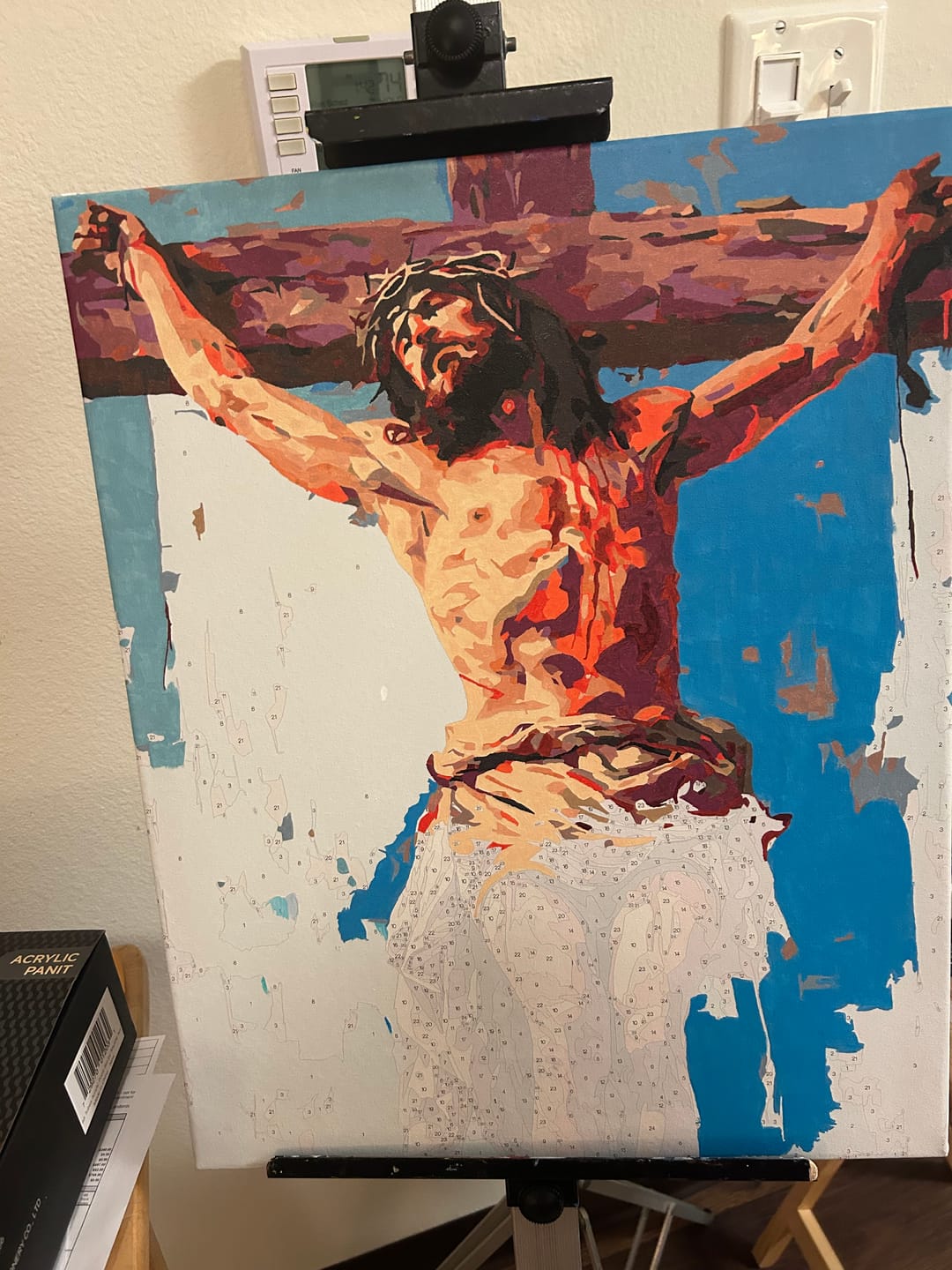 Customer photo review of Jesus on the cross | Paint by Number