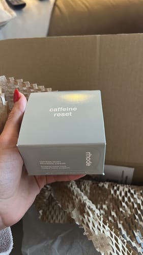 Customer photo review of caffeine reset - Sculpting cream mask 50ml - disponivel em Portugal