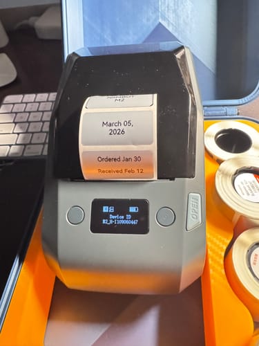 Customer photo review of NIIMBOT M2 Thermal Transfer Label Maker, Smart Color Printing with Phones & PC for Office, Outdoor Equipment