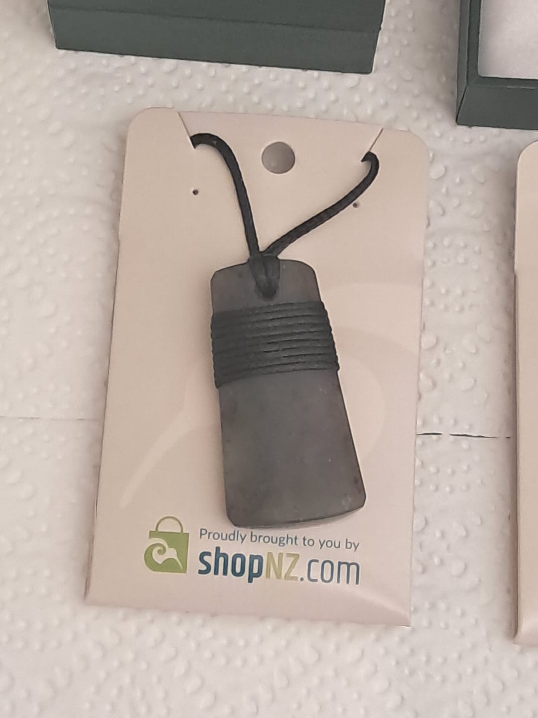 Customer photo review of 4.5cm Genuine Ngai Tahu Greenstone Toki Necklace