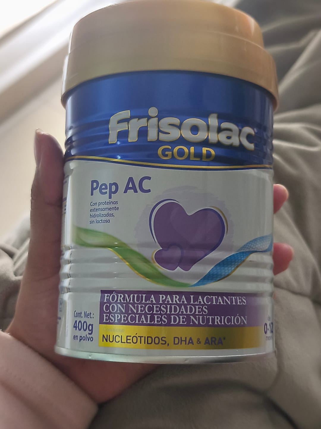 Customer photo review of Frisolac Gold Pep A C (0 A 12 Meses) Pack Con 800 Gr